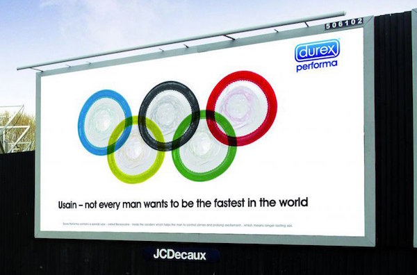condoms as the olympic rings logo