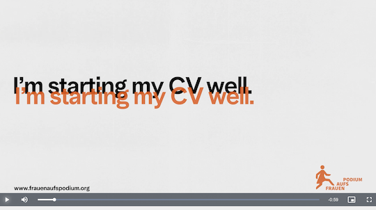 Opening slide: I'm starting my CV well.